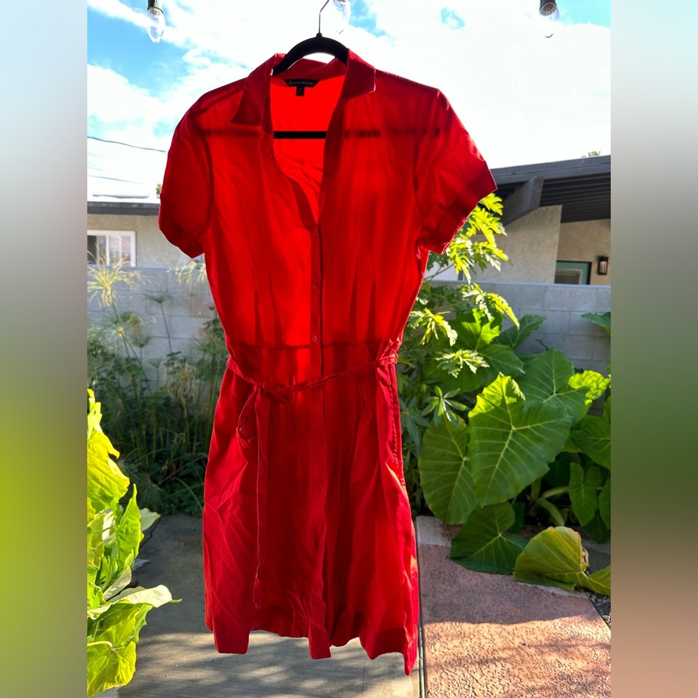 Red Button Up Dress, by Brooks Brothers, size 14